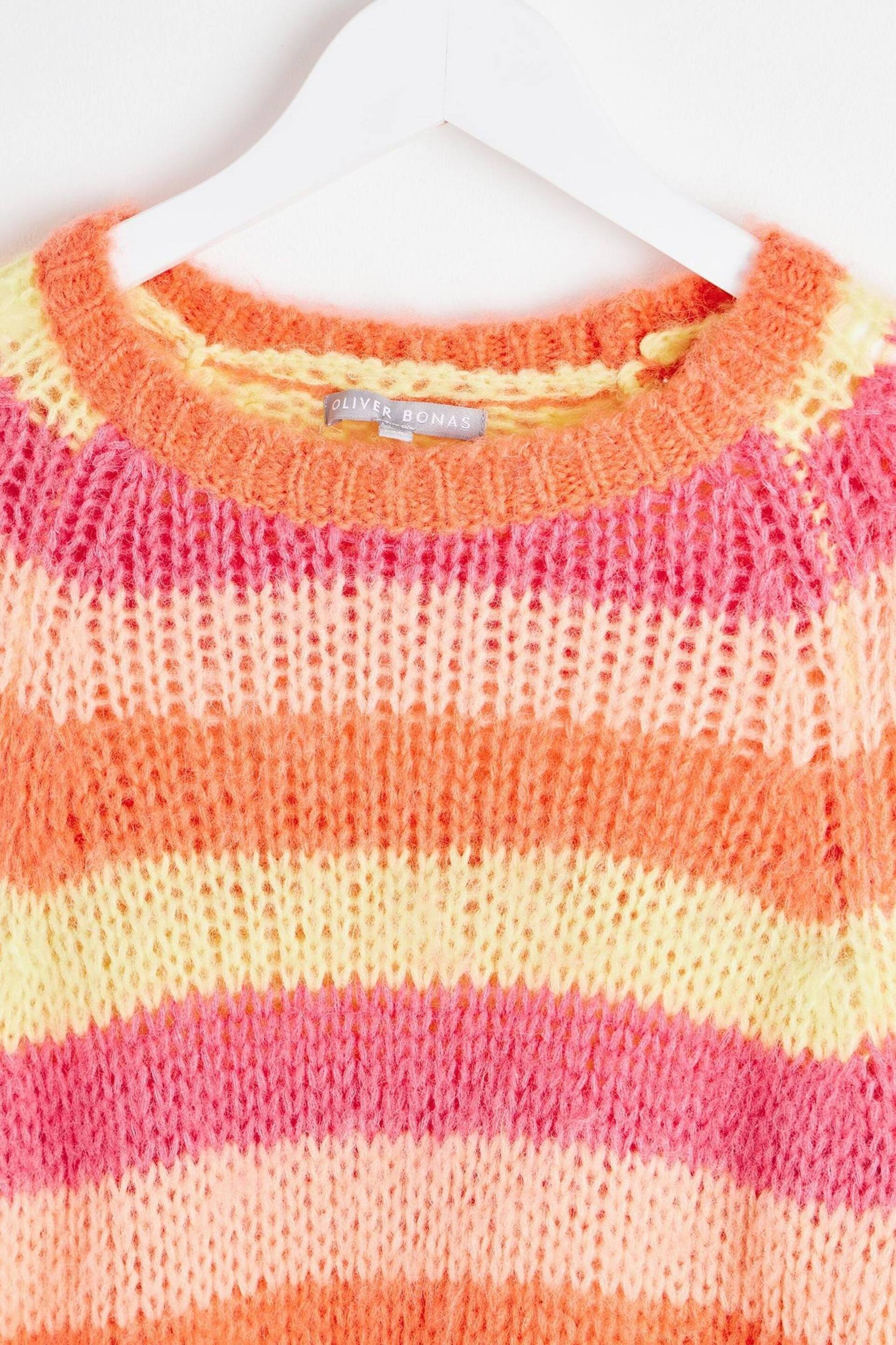 Oliver Bonas Multi Striped Lofty Knitted Jumper - Image 6 of 8
