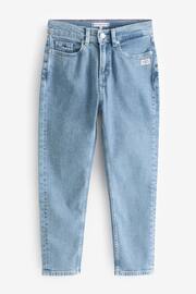 Tommy Hilfiger Blue High Rise Tapered Jeans - Image 5 of 5