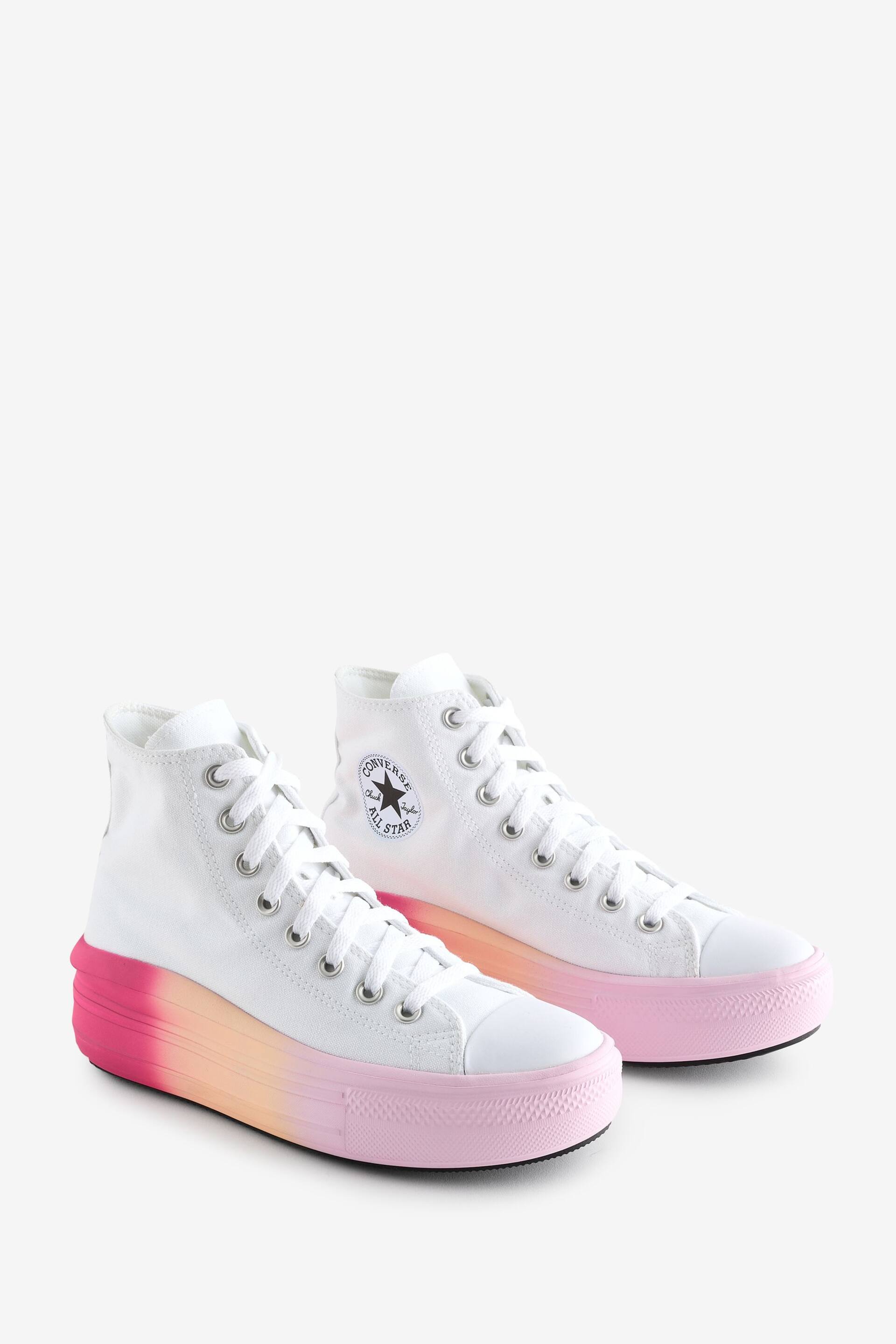 Converse White Ombre Move Platform Youth Trainers - Image 3 of 9