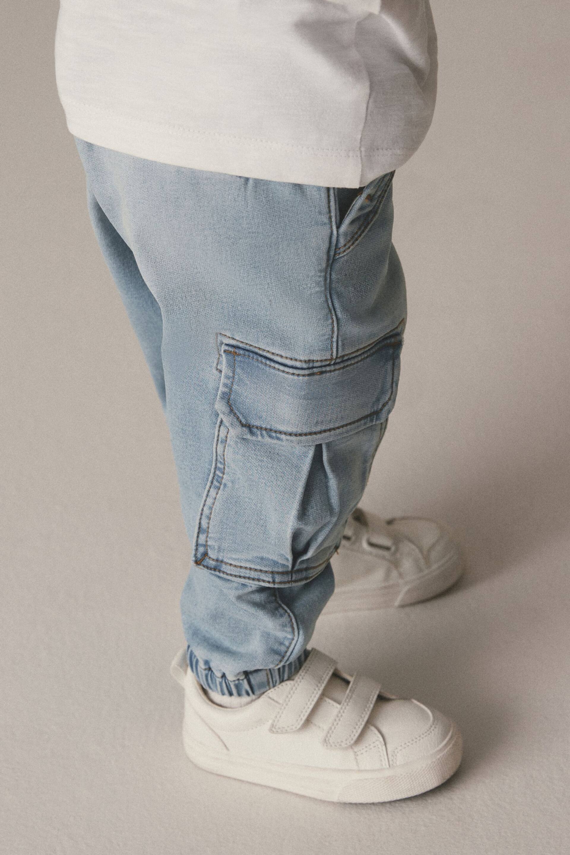 Bleach Denim Comfort Cargo Jeans (3mths-7yrs) - Image 3 of 7