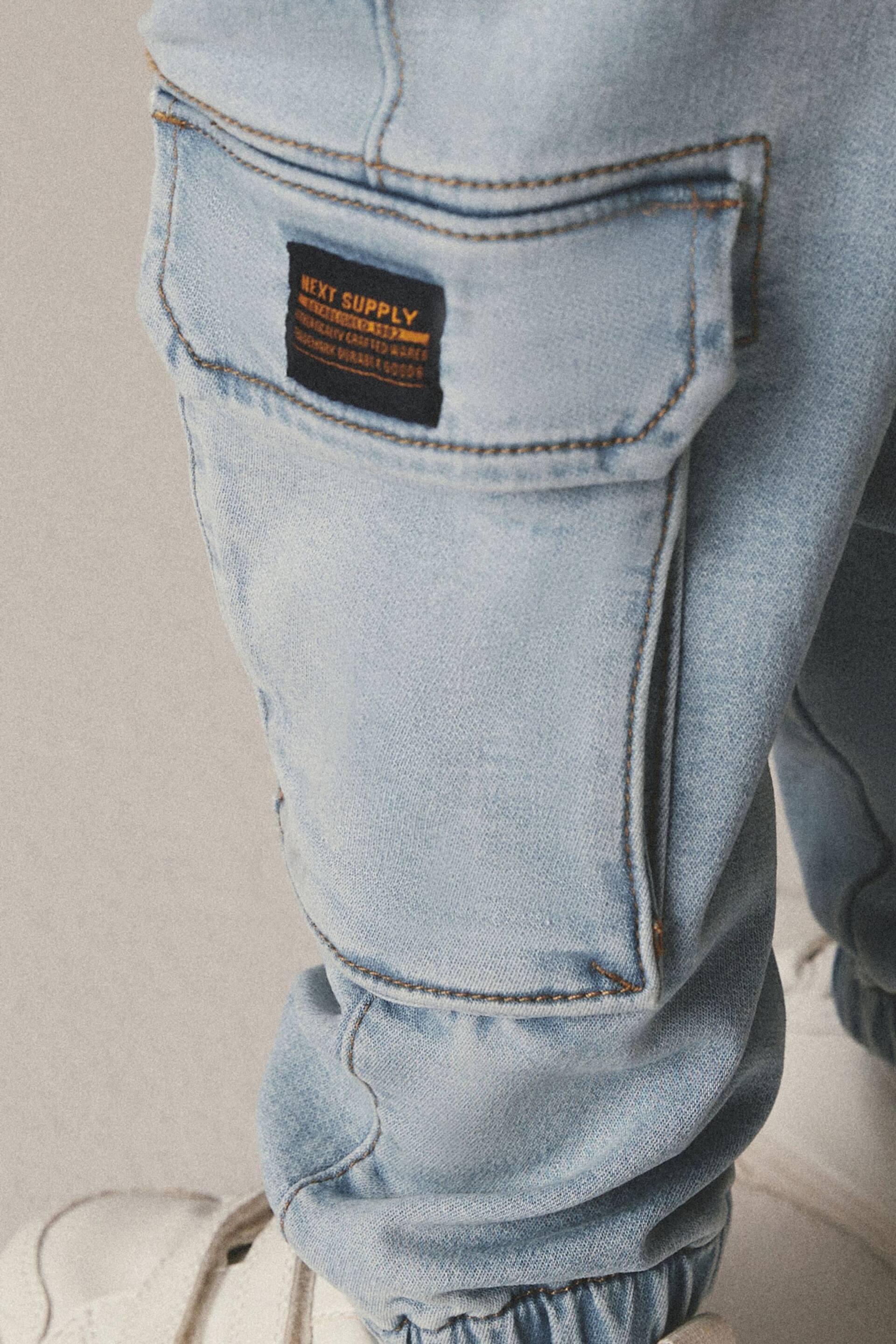 Bleach Denim Comfort Cargo Jeans (3mths-7yrs) - Image 4 of 7
