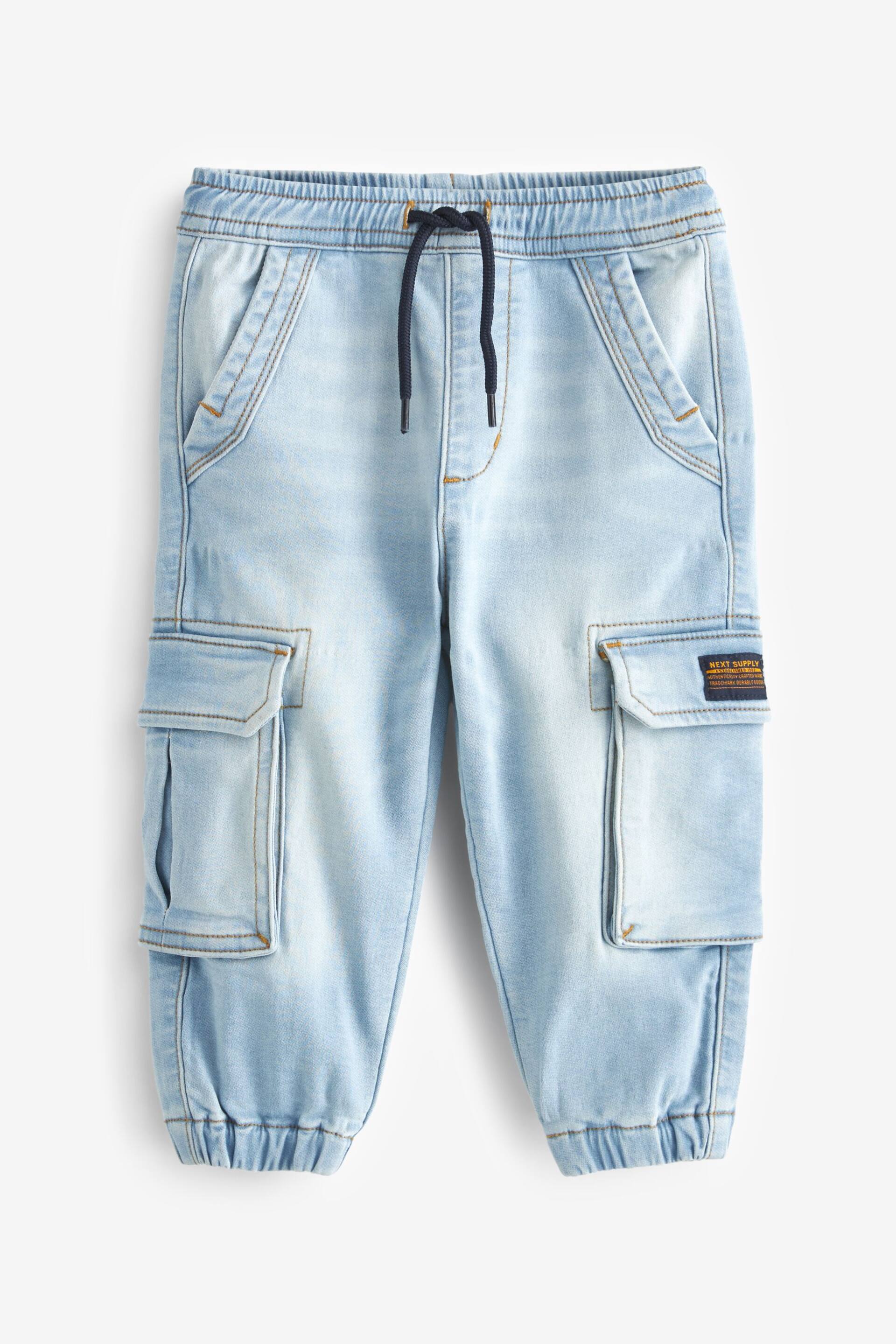 Bleach Denim Comfort Cargo Jeans (3mths-7yrs) - Image 5 of 7