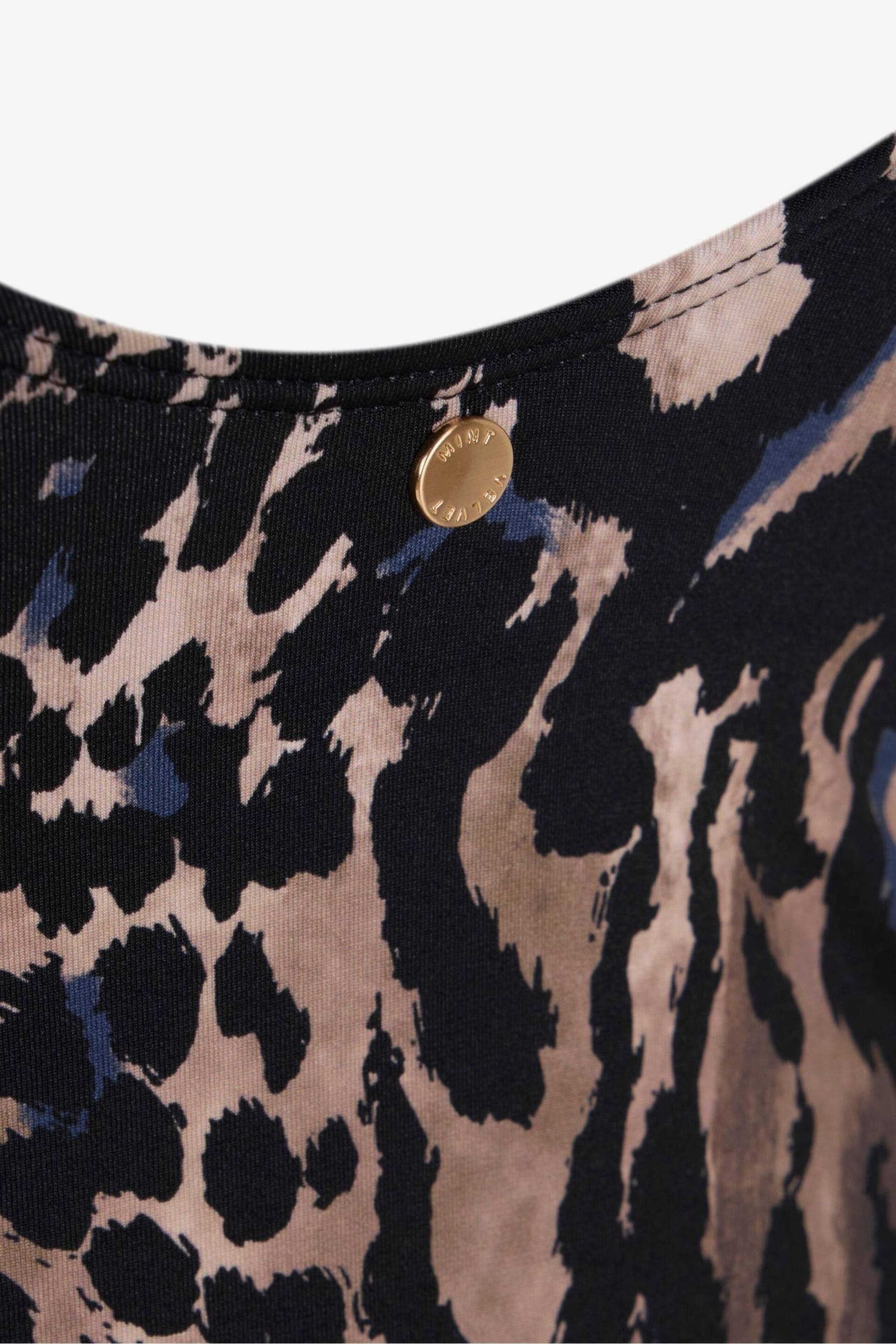 Mint Velvet Leopard Plunge Hardware Swimsuit - Image 5 of 5