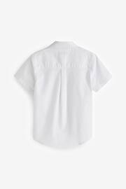 White Short Sleeve Oxford Shirt (3mths-7yrs) - Image 2 of 3