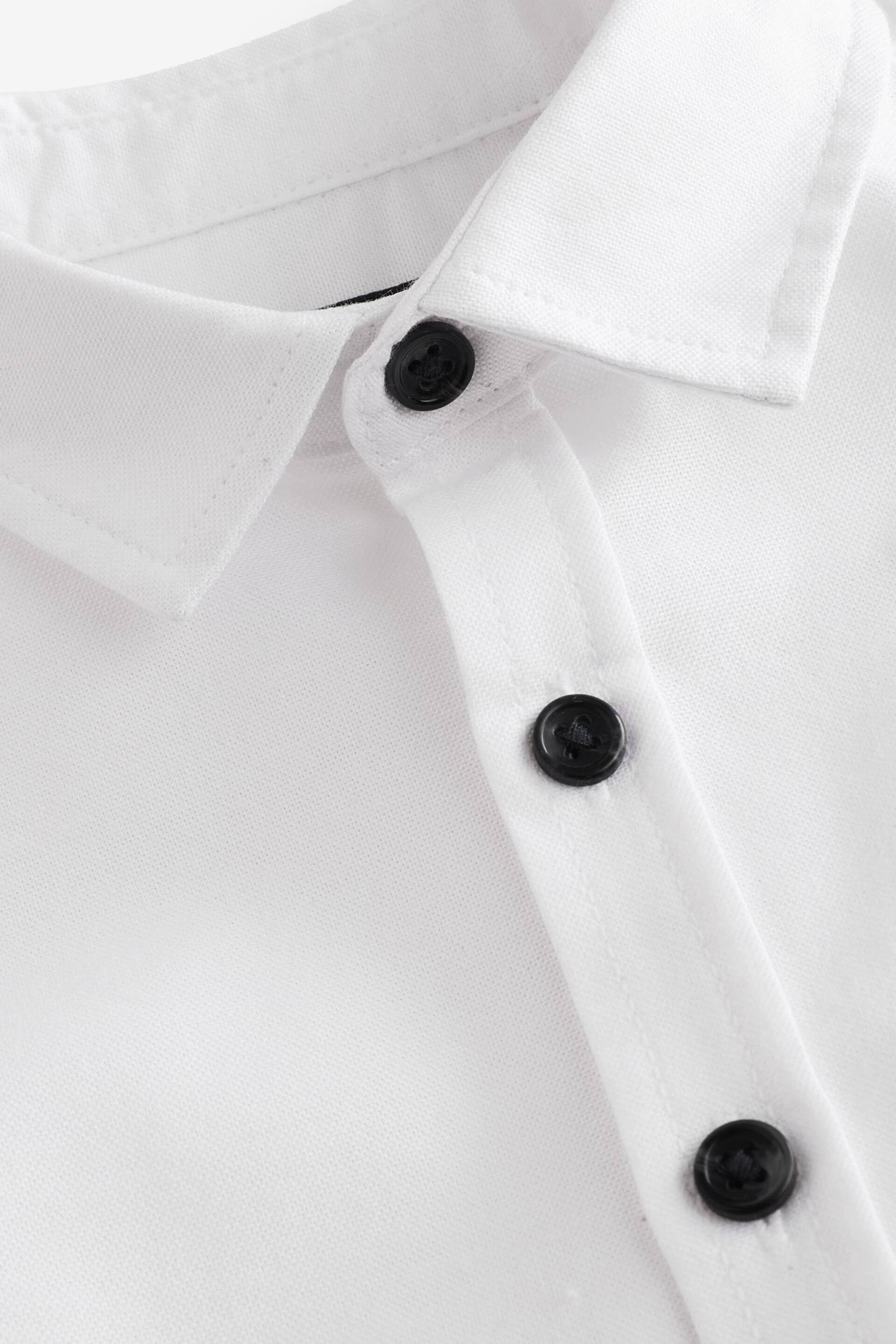 White Short Sleeve Oxford Shirt (3mths-7yrs) - Image 3 of 3