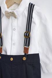 Navy Blue Baby Shirt, Trousers and Braces 3 Piece Set (0mths-2yrs) - Image 4 of 7