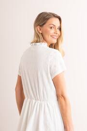 Lakeland Clothing Isla Pointelle Midi White Dress - Image 7 of 7