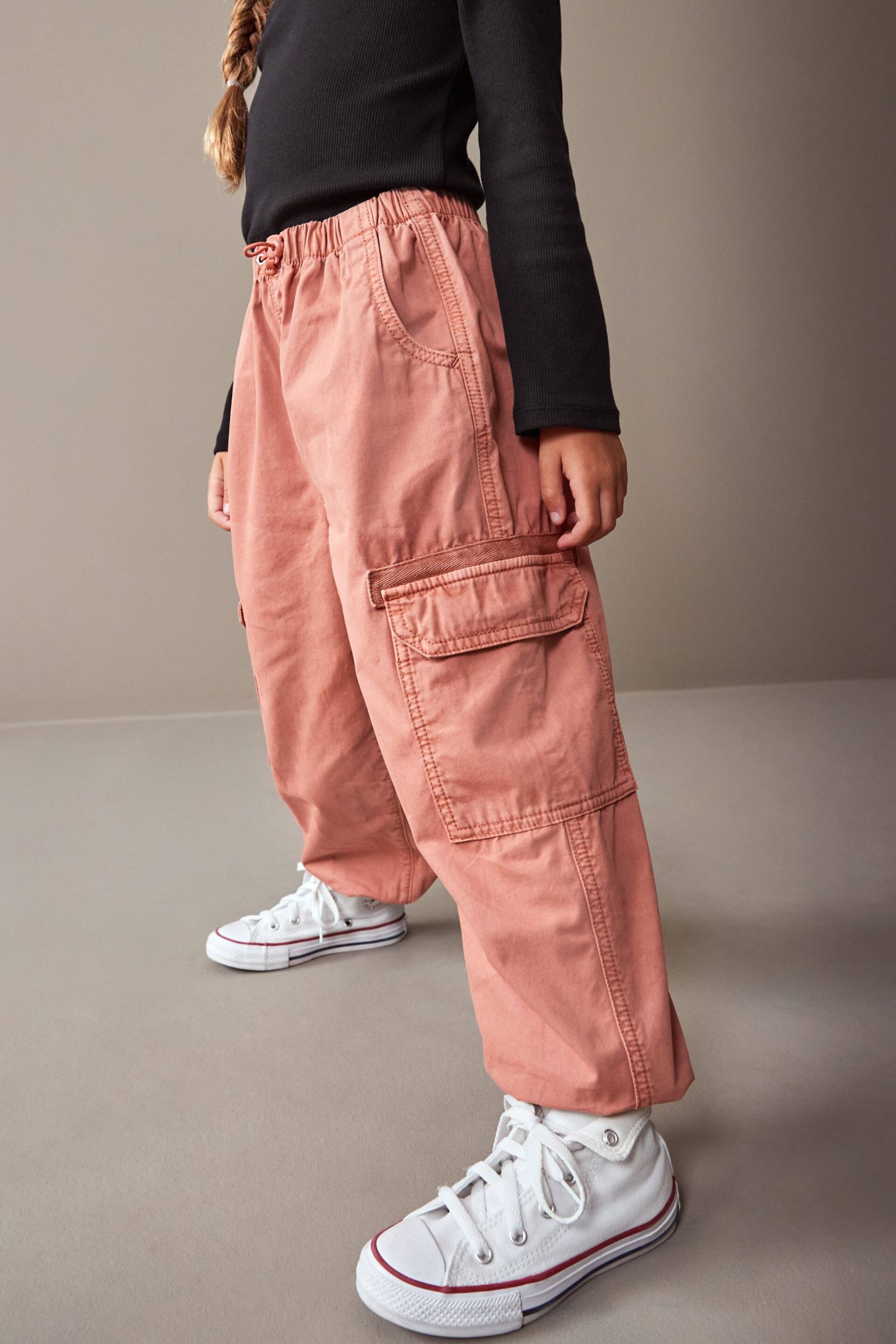 Rust Brown Parachute Cargo Cuffed Trousers (3-16yrs) - Image 4 of 8