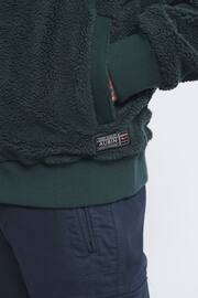 Aubin Green Kewick Borg Zip Through Sweatshirt Fleece - Image 4 of 7