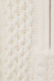 Reiss Ecru Bantham Senior Slim Fit Knitted Half-Zip Jumper - Image 5 of 5