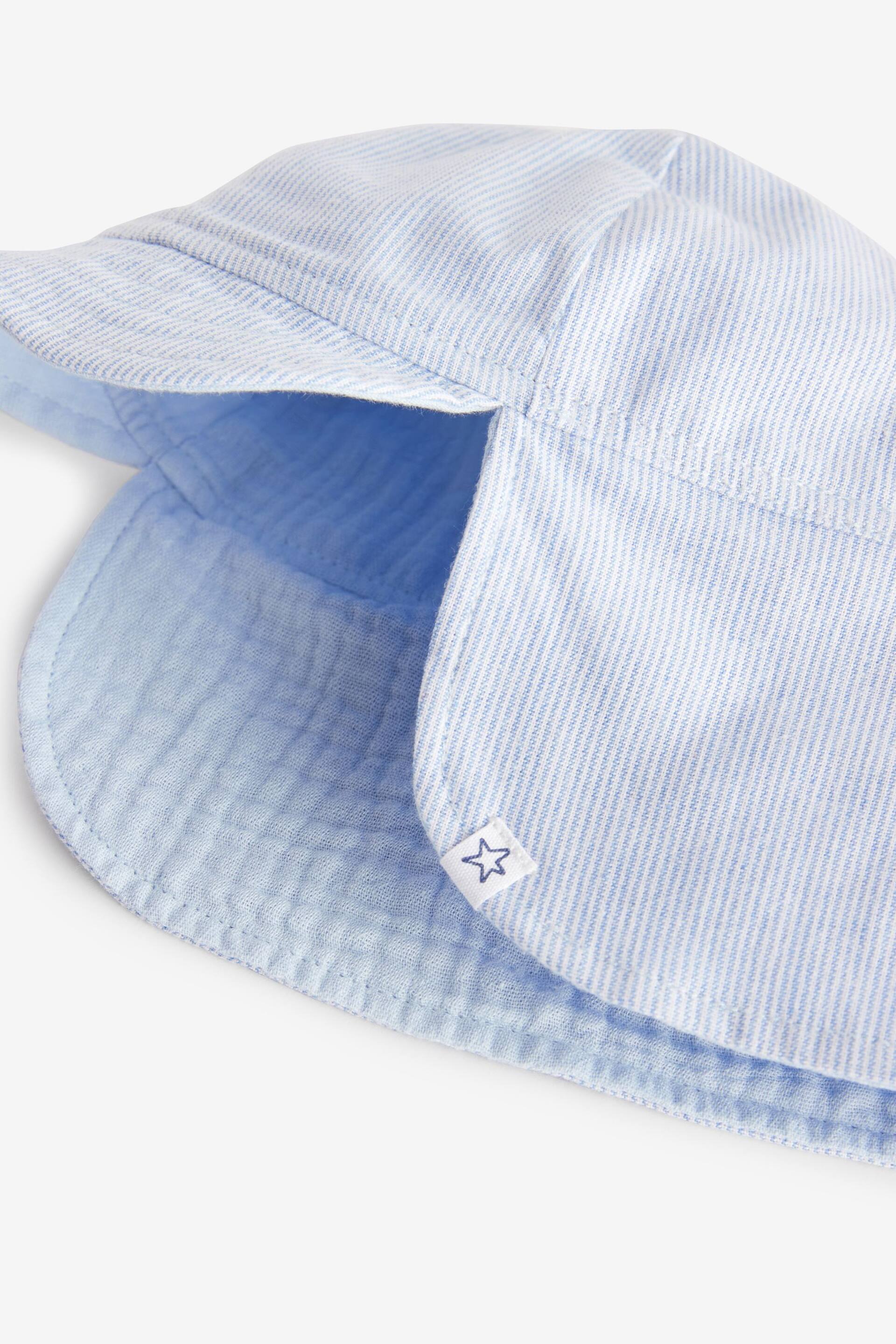 Blue Reversible Legionnaire Baby Hat (0mths-2yrs) - Image 4 of 4