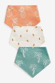 Green Palm Print Baby Bibs 3 Pack - Image 1 of 5