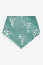 Green Palm Print Baby Bibs 3 Pack - Image 2 of 5