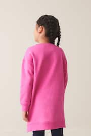 Pink Sequin/ Bead Embellished Heart Soft Jumper Dress (3-16yrs) - Image 4 of 8