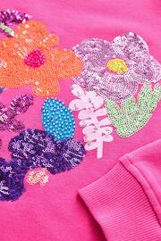 Pink Sequin/ Bead Embellished Heart Soft Jumper Dress (3-16yrs) - Image 8 of 8