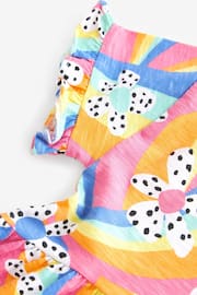 Rainbow Flower Short Sleeve Cotton Jersey Dress (3-16yrs) - Image 6 of 6