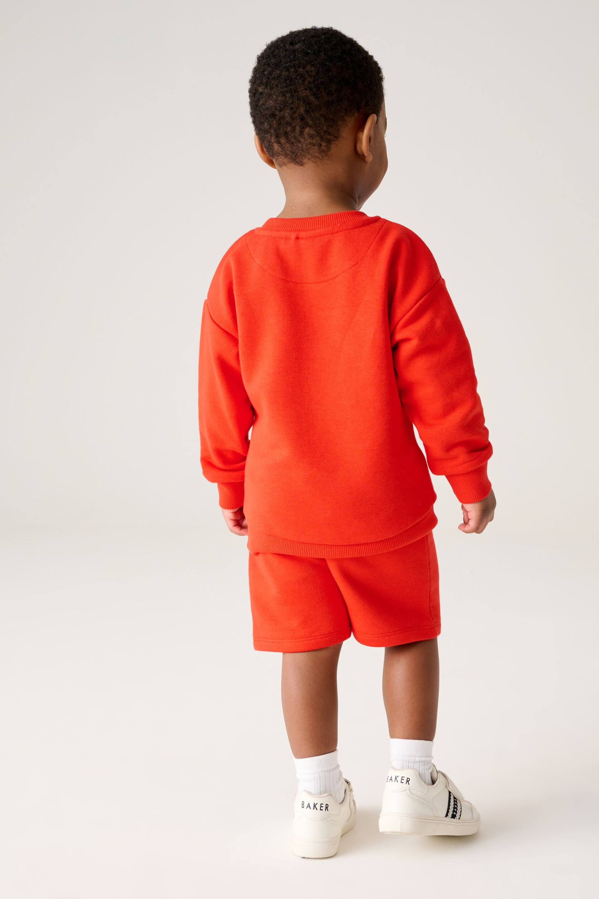 Baker by Ted Baker Red Nylon Sweatshirt and Short Set - Image 2 of 9