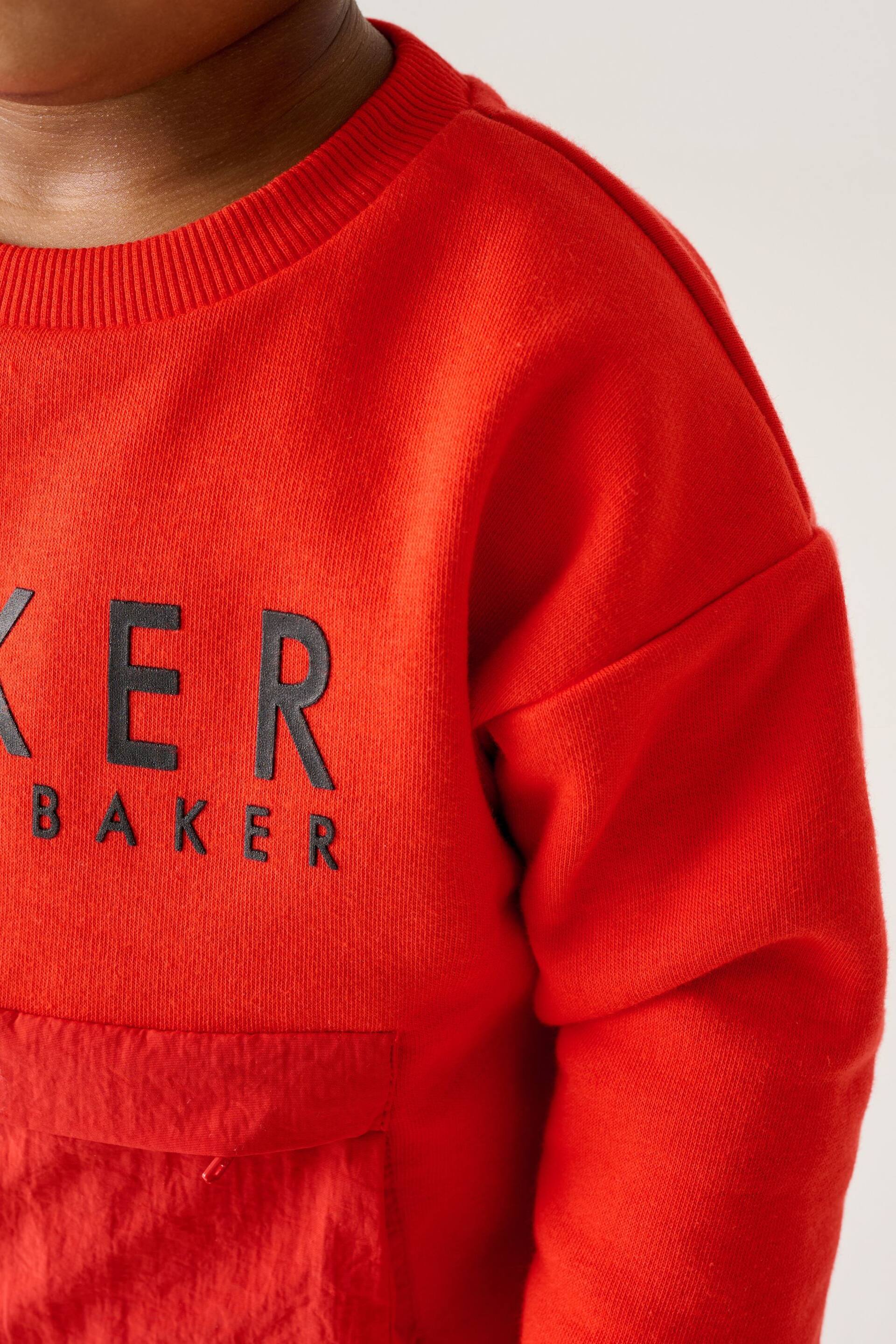 Baker by Ted Baker Red Nylon Sweatshirt and Short Set - Image 4 of 9