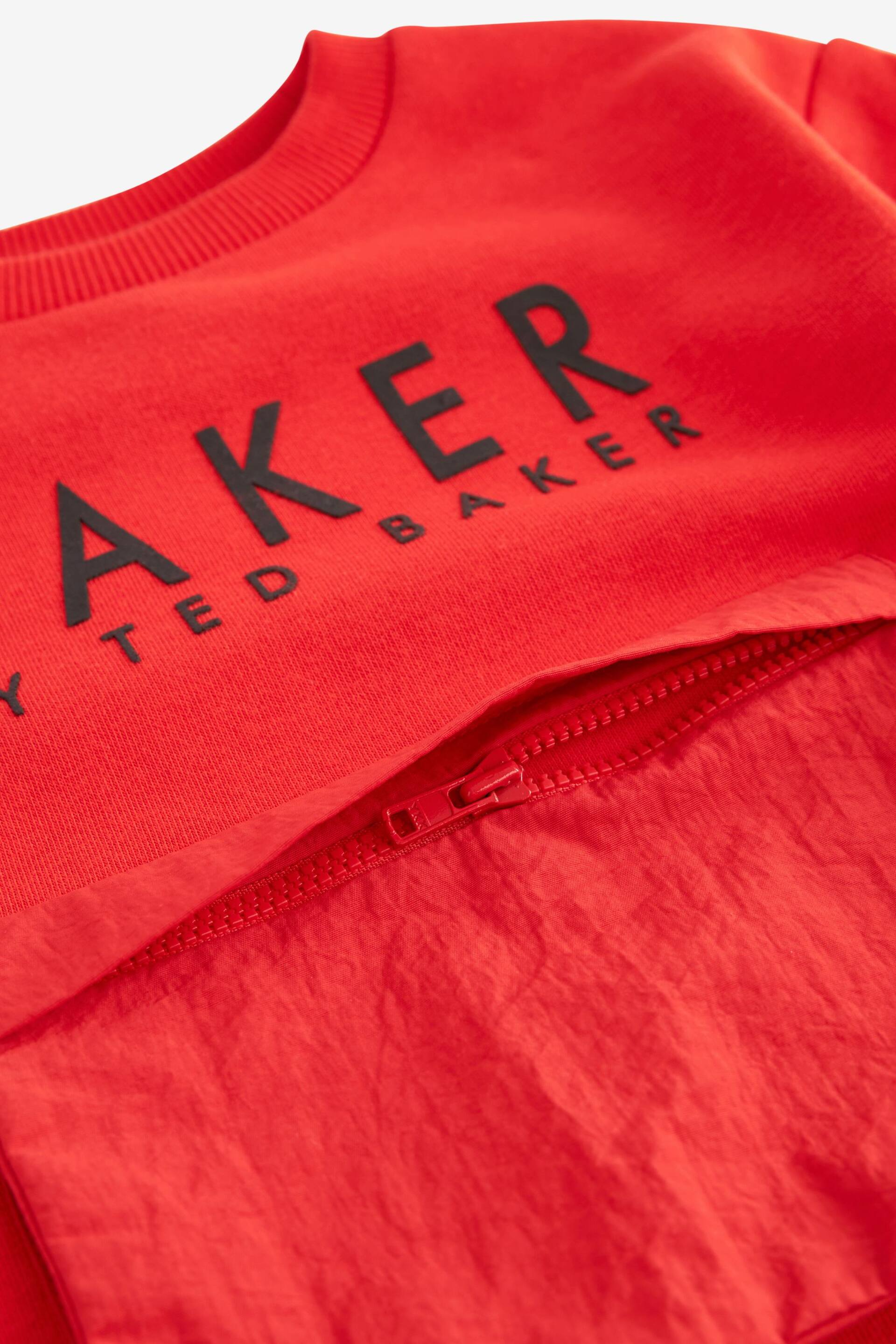 Baker by Ted Baker Red Nylon Sweatshirt and Short Set - Image 8 of 9