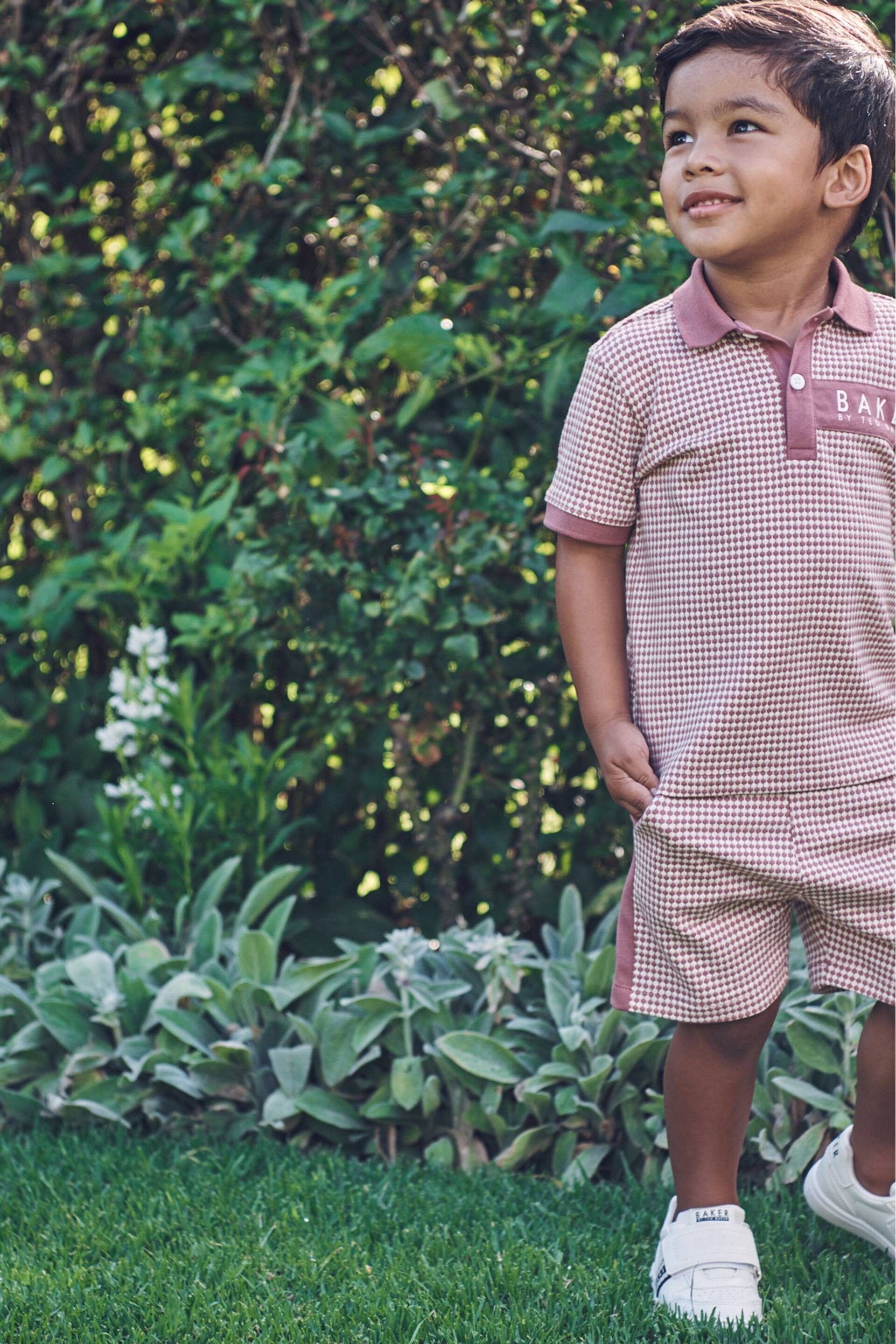 Baker by Ted Baker Textured Polo Shirt and Short Set - Image 10 of 16