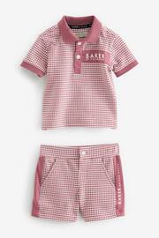 Baker by Ted Baker Textured Polo Shirt and Short Set - Image 13 of 16