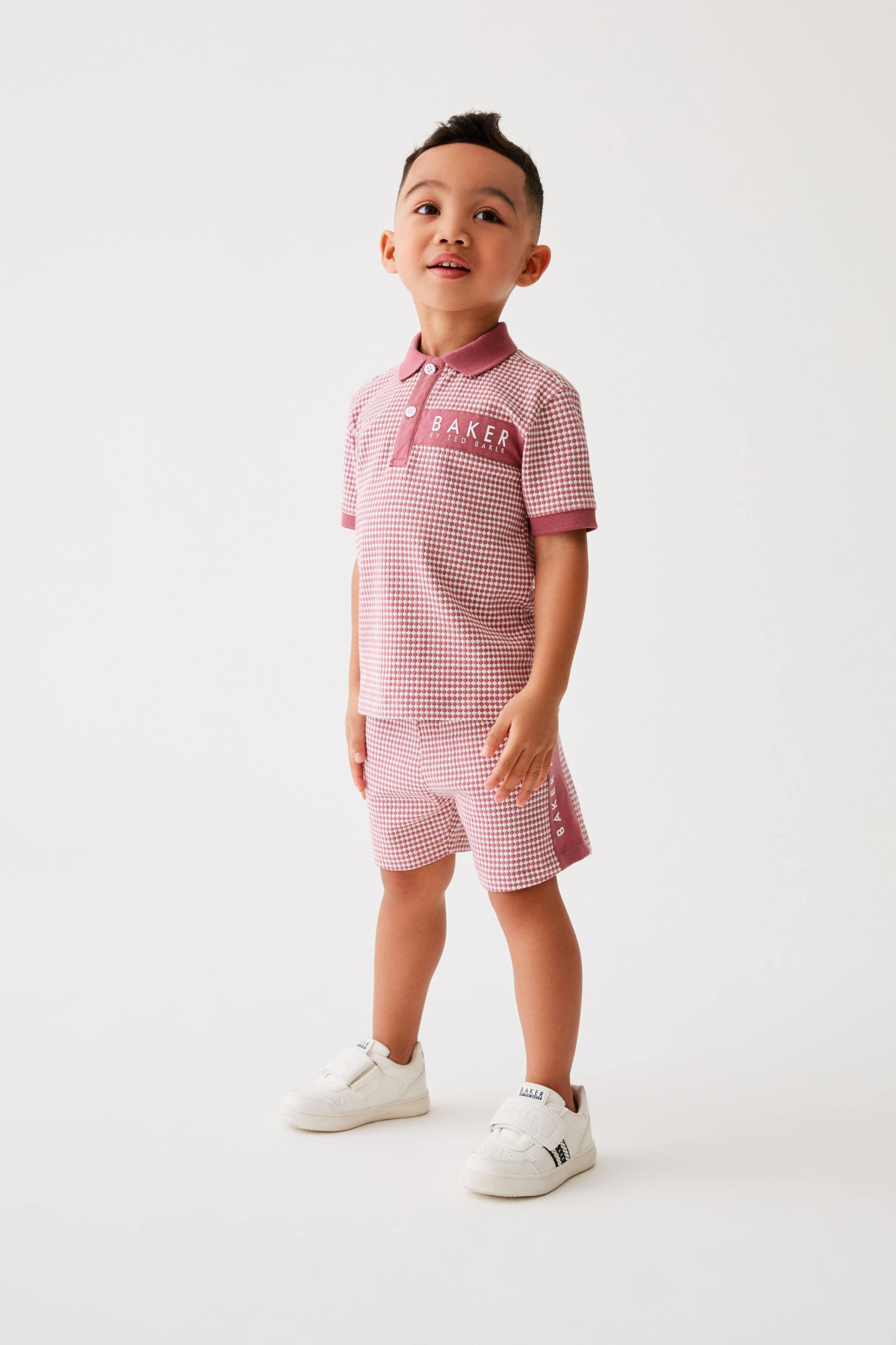 Baker by Ted Baker Textured Polo Shirt and Short Set - Image 2 of 16