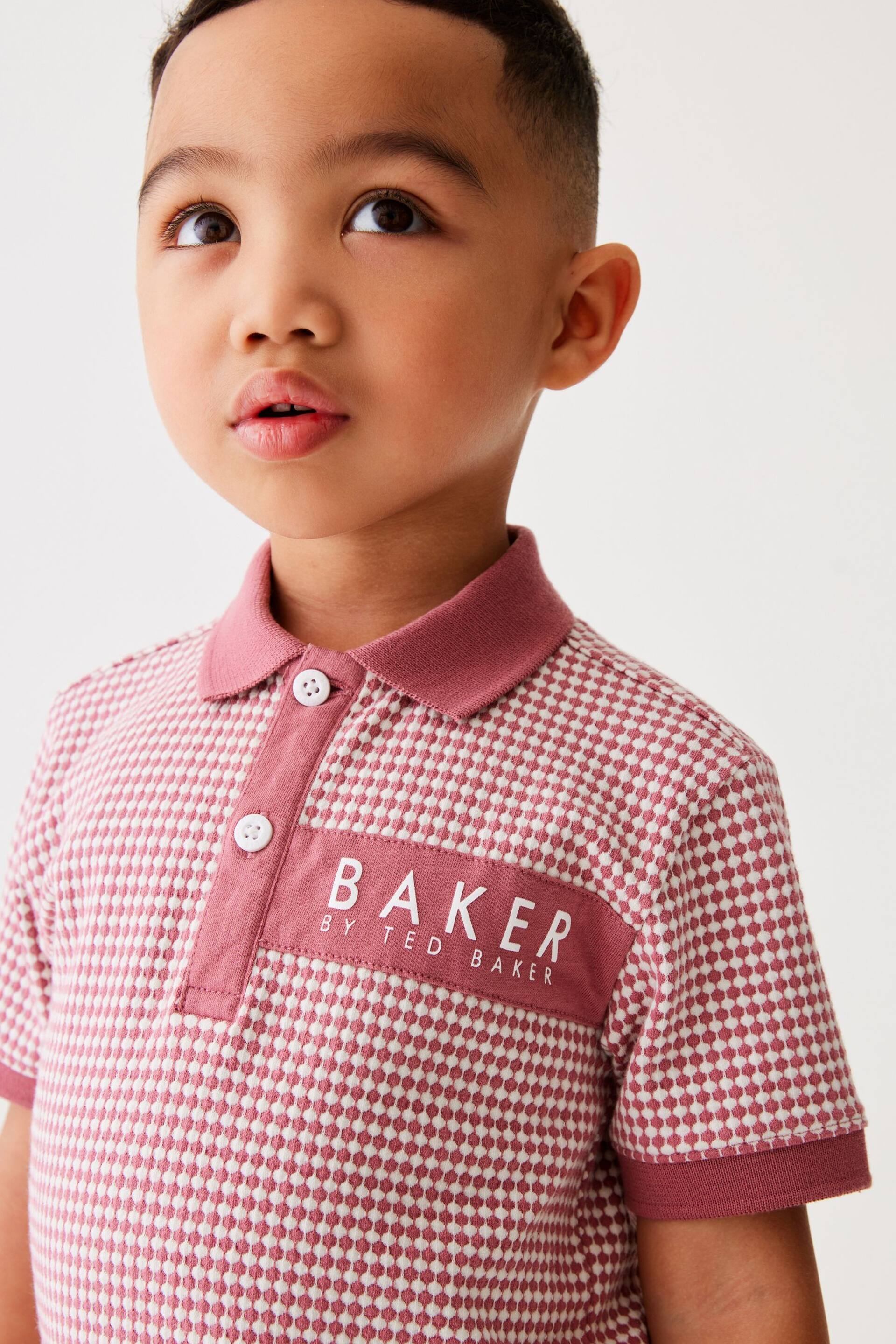Baker by Ted Baker Textured Polo Shirt and Short Set - Image 4 of 16