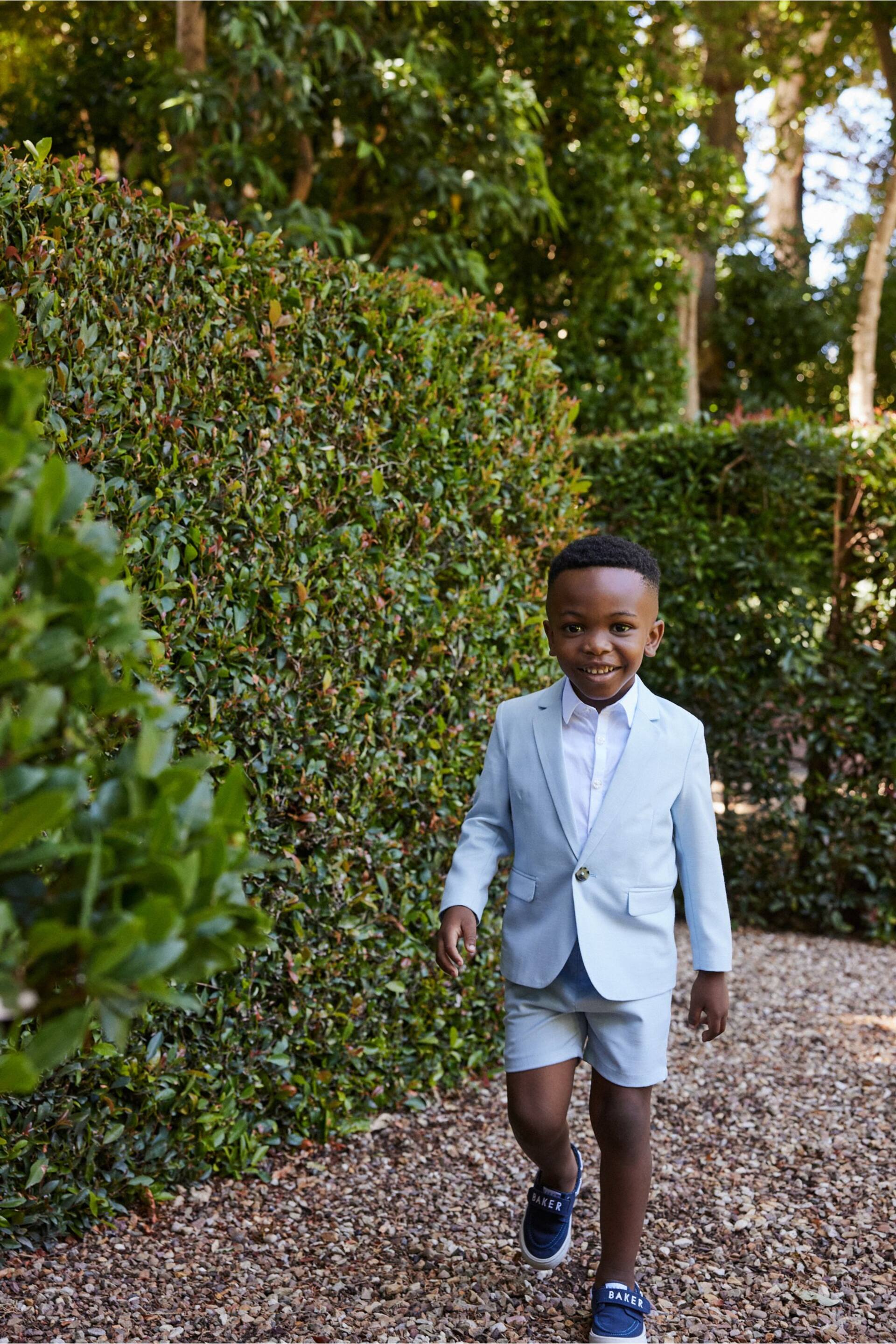 Baker by Ted Baker Blue Suit Jacket, Shirt and Short Set - Image 1 of 8