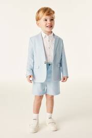 Baker by Ted Baker Blue Suit Jacket, Shirt and Short Set - Image 2 of 8