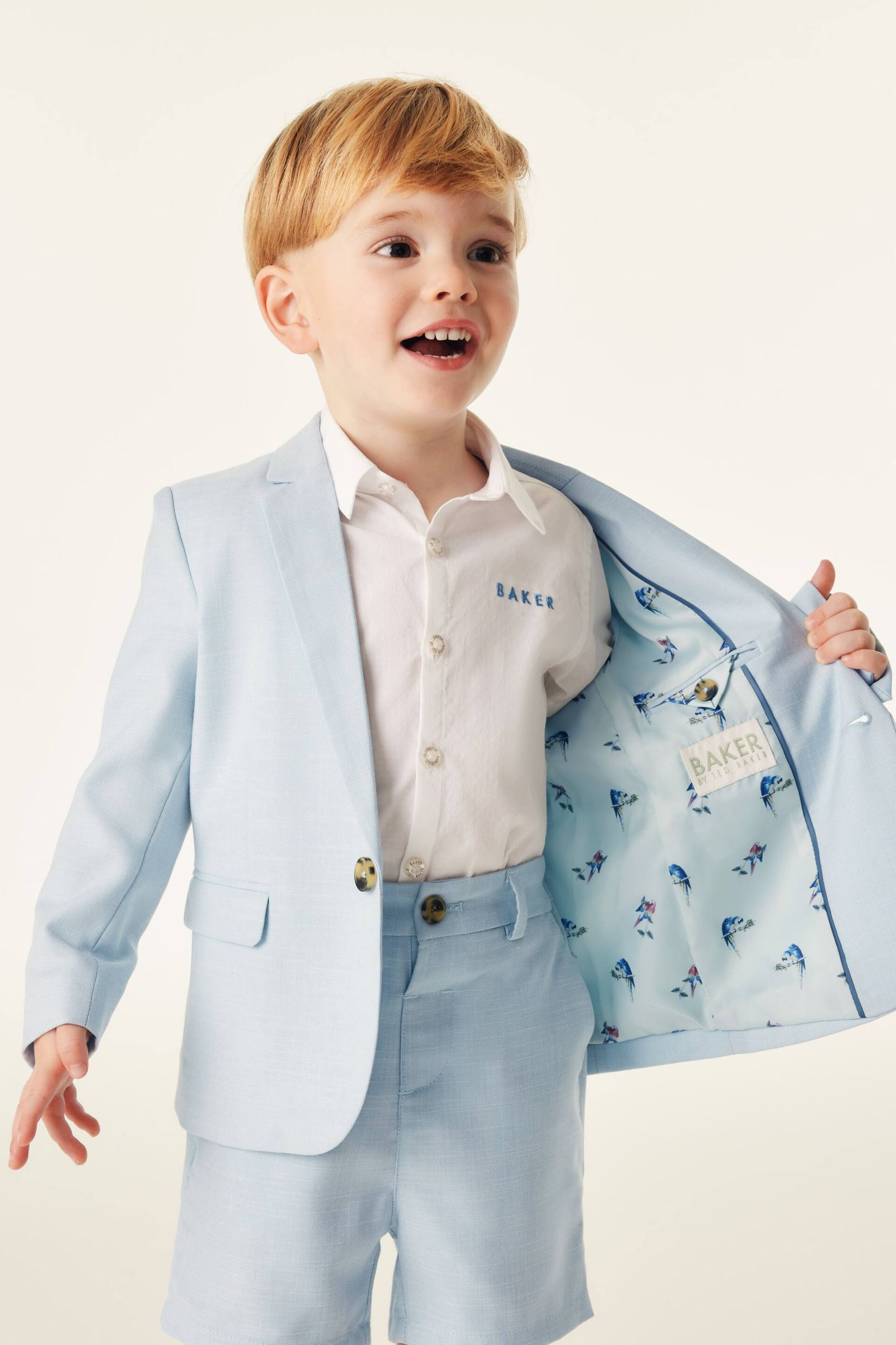 Baker by Ted Baker Blue Suit Jacket, Shirt and Short Set - Image 7 of 8