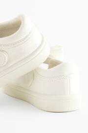 White Standard Fit (F) Machine Washable Mary Jane Shoes - Image 3 of 6