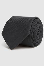 Reiss Black Ceremony Textured Silk Blend Tie - Image 3 of 5