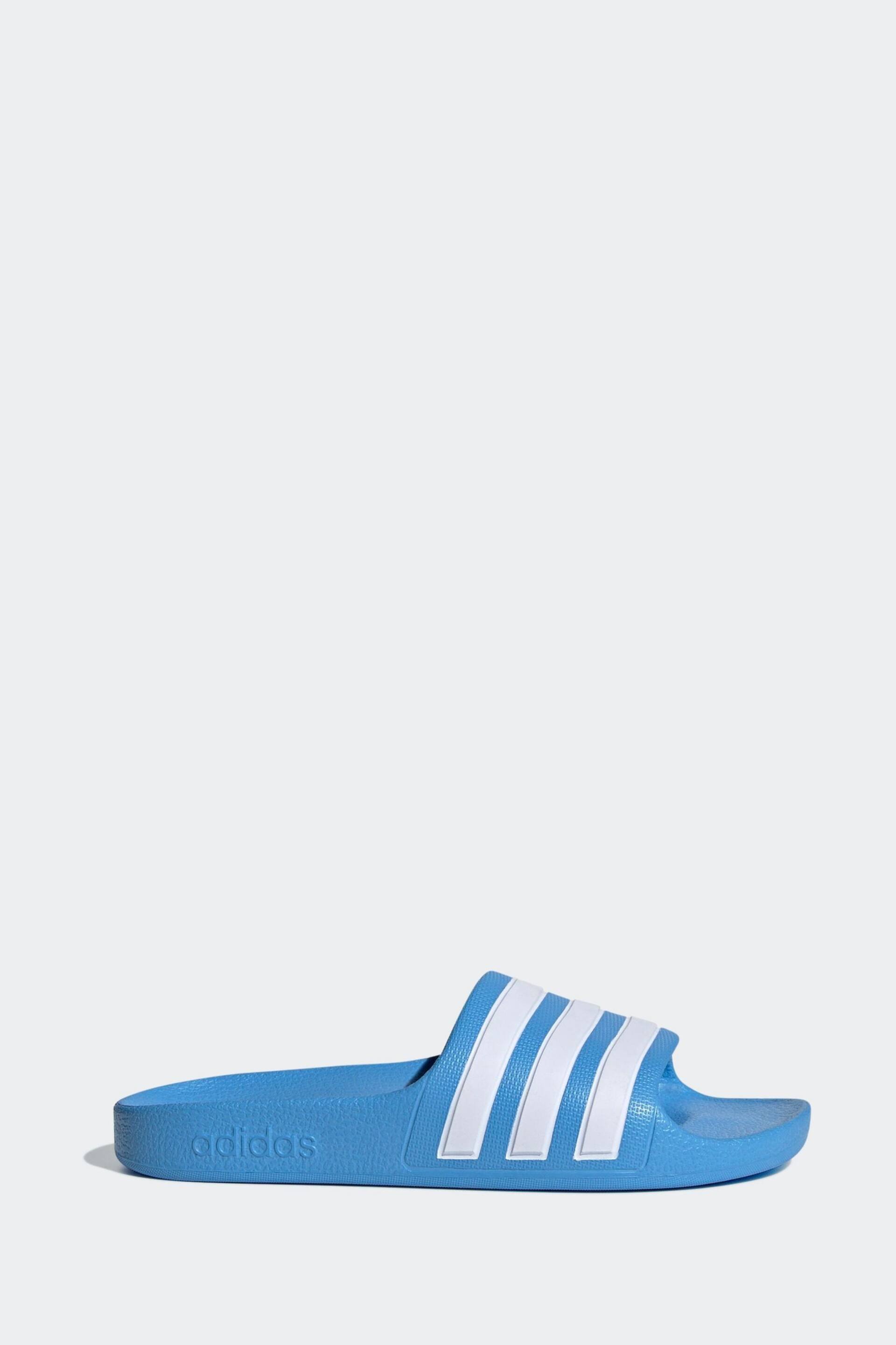adidas Blue Adilette Youth Kids Sliders - Image 1 of 11