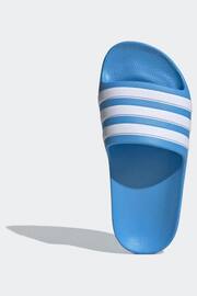 adidas Blue Adilette Youth Kids Sliders - Image 11 of 11