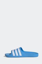 adidas Blue Adilette Youth Kids Sliders - Image 2 of 11