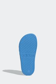 adidas Blue Adilette Youth Kids Sliders - Image 7 of 11