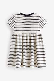 Black/White Ribbed Jersey Dress (3mths-7yrs) - Image 4 of 5