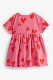 Pink Short Sleeve Cotton Jersey Dress (3mths-7yrs) - Image 8 of 8