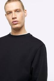 River Island Black Long Sleeve Essential Crew Jacket - Image 4 of 4