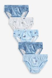 Blue Vehicle Print Briefs 5 Pack (1.5-10yrs) - Image 1 of 8