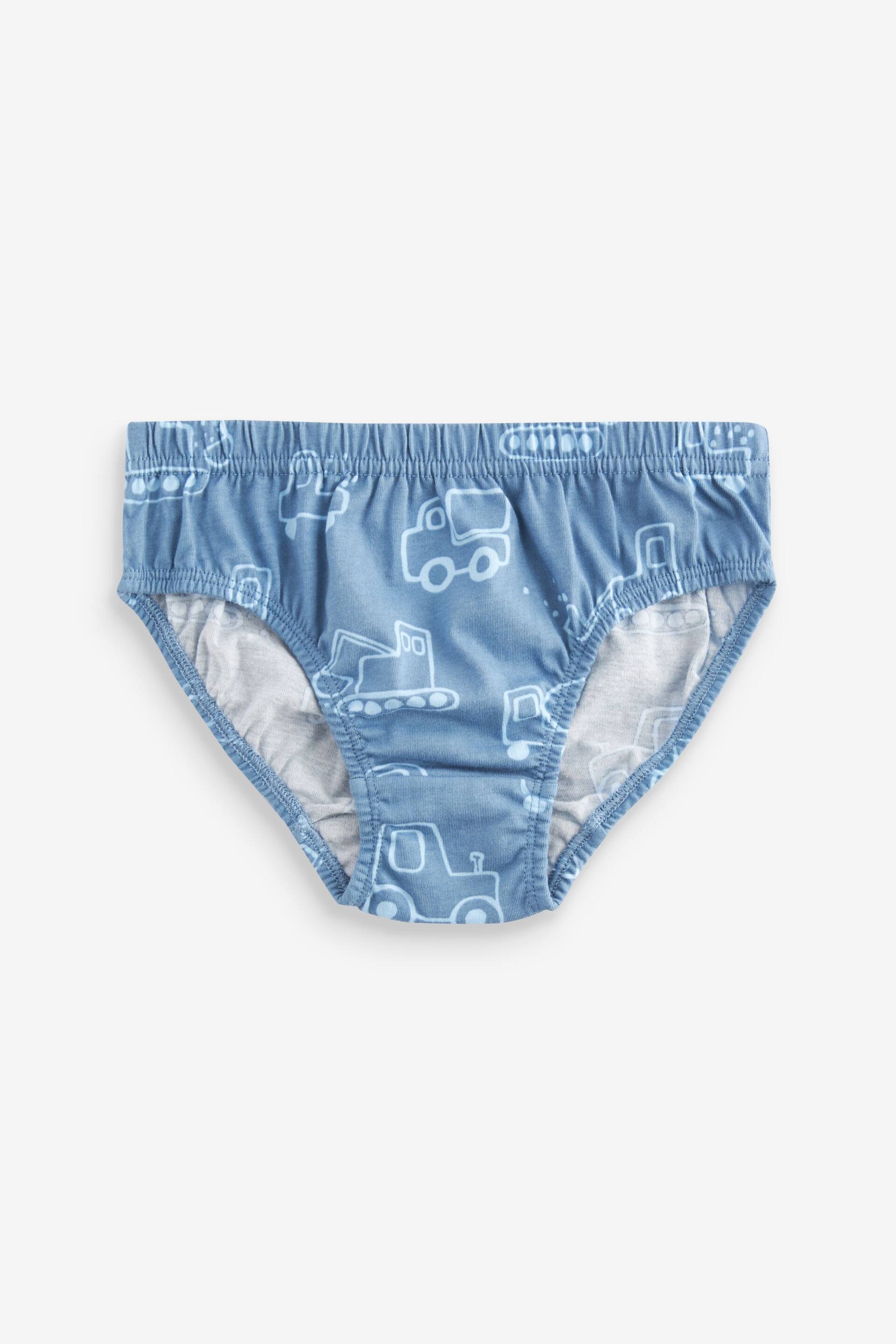 Blue Vehicle Print Briefs 5 Pack (1.5-10yrs) - Image 2 of 8