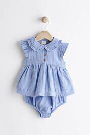 Blue Woven Baby Shirt and Knickers Set (0mths-3yrs) - Image 1 of 8