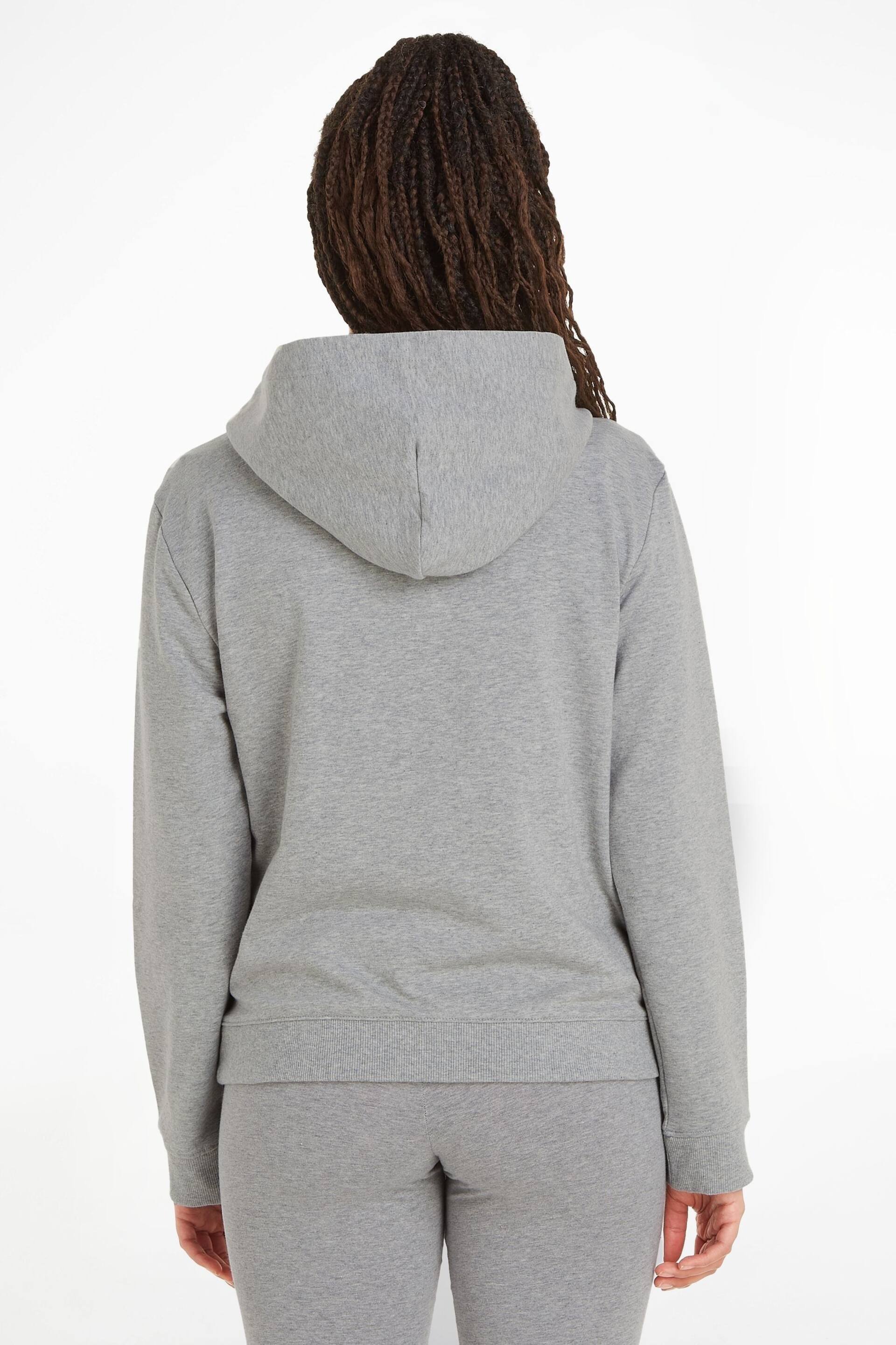Calvin Klein Grey Modern Cotton Loungewear Full Zip Hoodie - Image 2 of 6