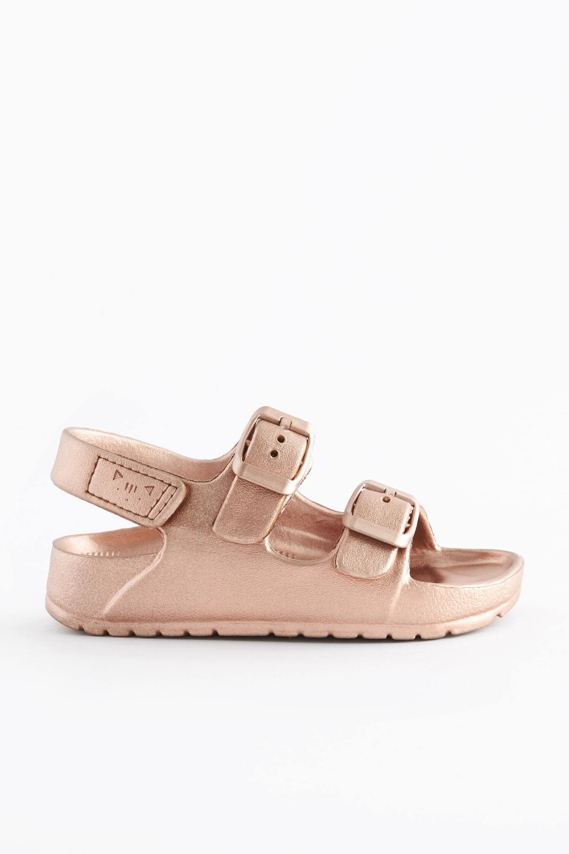 Rose Gold Two Strap Sandals - Image 2 of 6