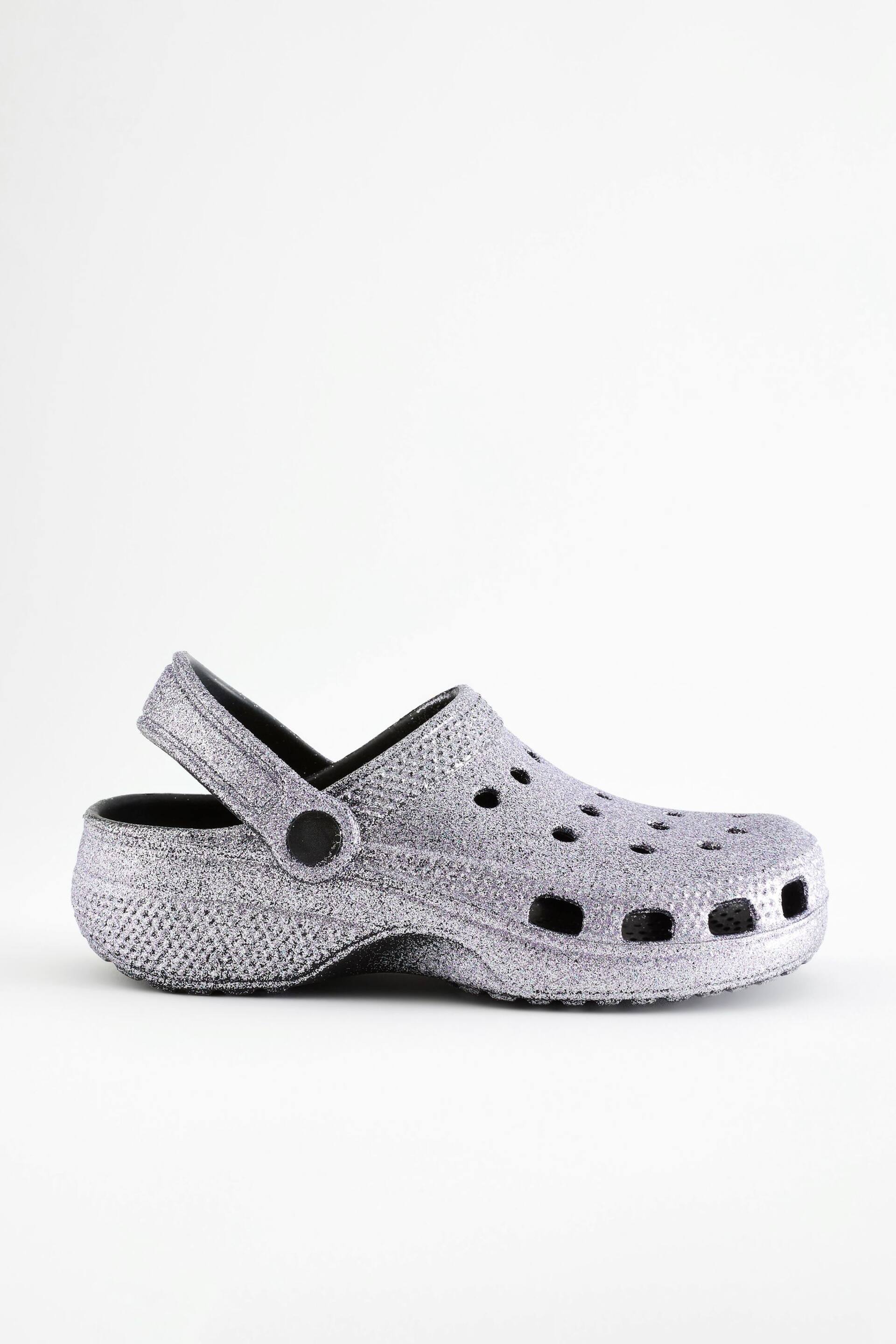 Silver Glitter Clogs - Image 7 of 10