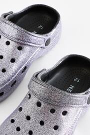 Silver Glitter Clogs - Image 9 of 10