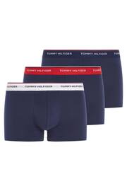 Tommy Hilfiger Blue Premium Essentials Trunks 3 Pack - Image 1 of 7