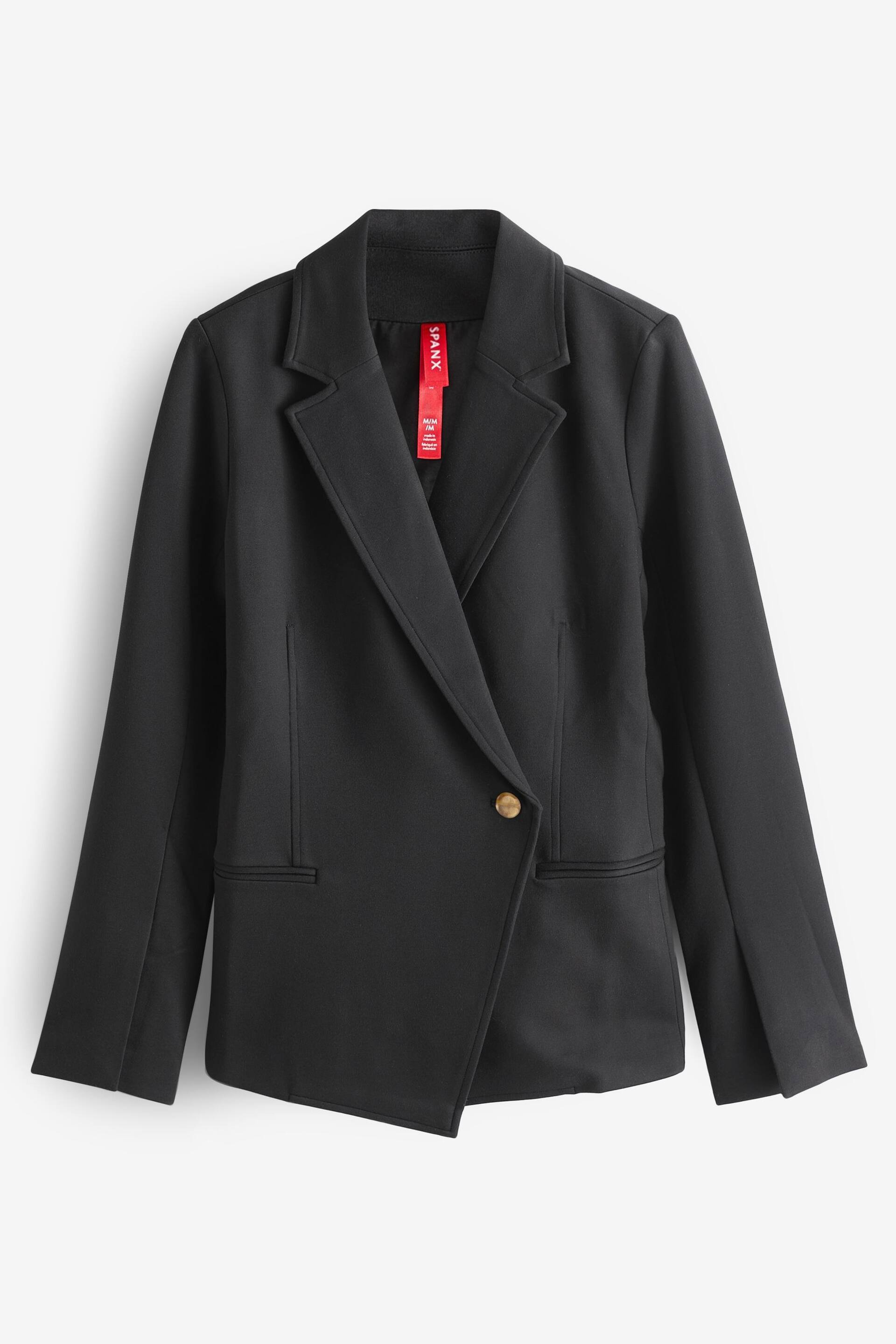 Spanx Ponte Asymmetric Tailored Black Blazer - Image 6 of 6