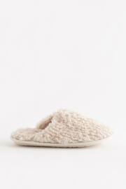 Cream Faux Fur Mule Slippers - Image 3 of 7