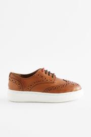 Tan Brown Brogue Smart Leather Lace-Up Shoes - Image 6 of 9